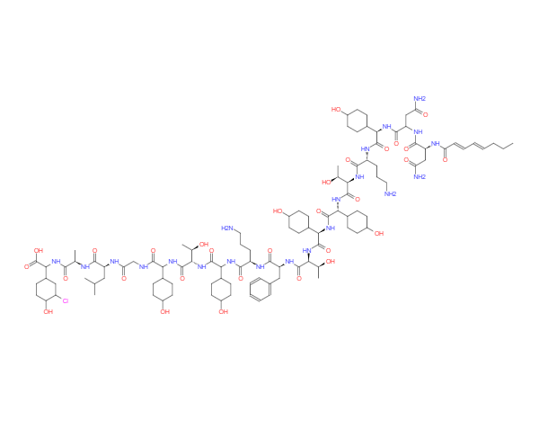 CAS： 76168-82-6，中文名稱： 雷莫拉寧 英文名稱：Ramoplanin 