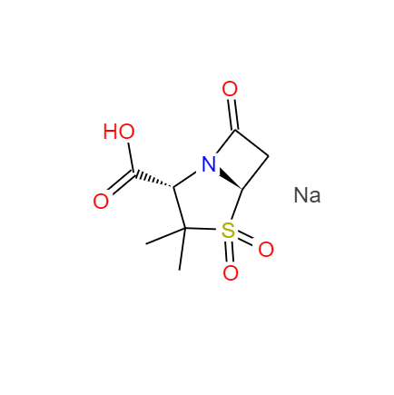  CAS： 69388-84-7，中文名稱(chēng)： 舒巴坦鈉 英文名稱(chēng)：Sulbactam sodium