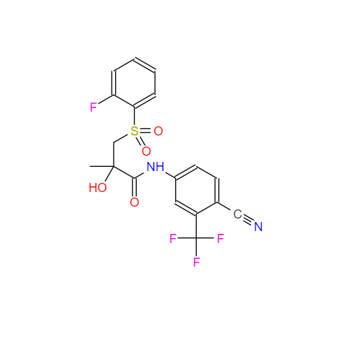 CAS： 1159977-36-2，中文名稱： 2-氟-4-去氟比卡魯胺 英文名稱：2-Fluoro-4-desfluoro Bicalutamide 