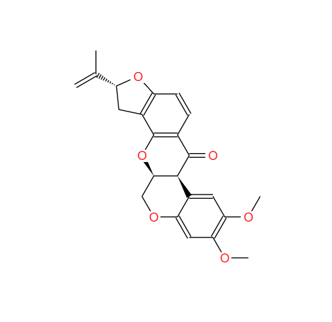 CAS： 83-79-4，中文名稱： 魚藤酮 英文名稱：ROTENONE 