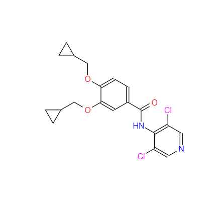 CAS： 1391052-24-6，中文名稱： N-(3,5-二氯吡啶-4-基)-3,4-雙環(huán)丙基甲氧基苯甲酰胺 英文名稱：BenzaMide 