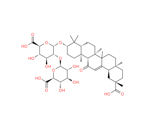 CAS： 1405-86-3，中文名稱： 甘草酸 英文名稱： Glycyrrhizic acid 