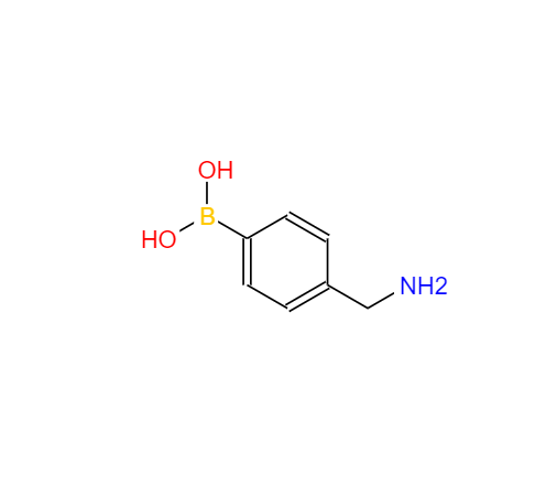 CAS： 51239-46-4，中文名稱： 4-氨甲基苯硼酸 英文名稱：(4-(Aminomethyl)phenyl)boronicacid 