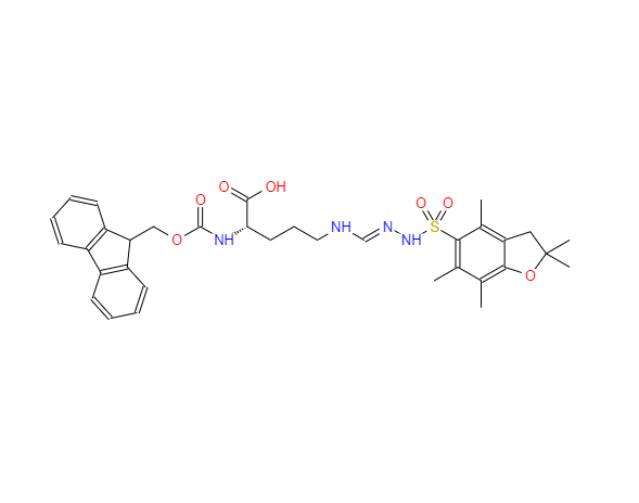 CAS： 154445-77-9，中文名稱： Fmoc-Pbf-精氨酸 英文名稱：FMOC-Arg(Pbf)-OH 