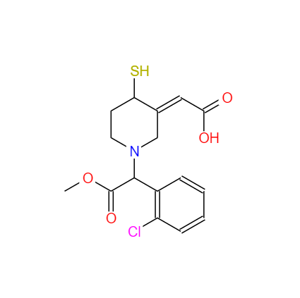 CAS： 767612-34-0，英文名稱：trans-Clopidogrel Thiol Metabolite (Mixture of Diastereomers) 