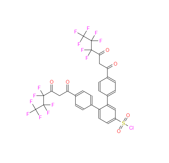 CAS： 200862-70-0，中文名稱： 4,4''-雙(4,4,5,5,6,6,6-七氟-1,3-二氧己基)-鄰三聯(lián)苯-4-磺酰氯