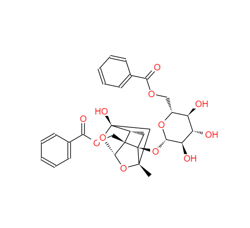 CAS： 38642-49-8，中文名稱： 苯甲酰芍藥苷 英文名稱：Benzoylpaeoniflorin 