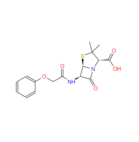 CAS： 87-08-1，中文名稱： 青霉素V 英文名稱：Phenoxymethylpenicillin 
