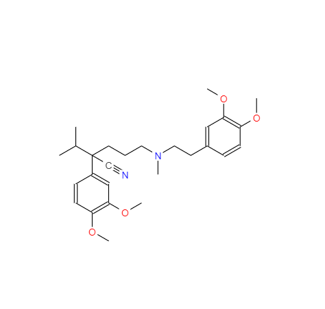  CAS： 52-53-9，中文名稱： 維拉帕米 英文名稱：Verapamil