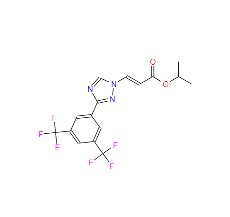 CAS： 1333152-22-9，中文名稱： (Z)-3-(3-(3,5-雙(三氟甲基)苯基)-1H-1,2,4-三唑-1-基)丙烯酸異丙酯