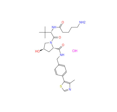 CAS： 2245697-83-8，英文名稱：(S,R,S)-AHPC-C4-NH2(hydrochloride) 