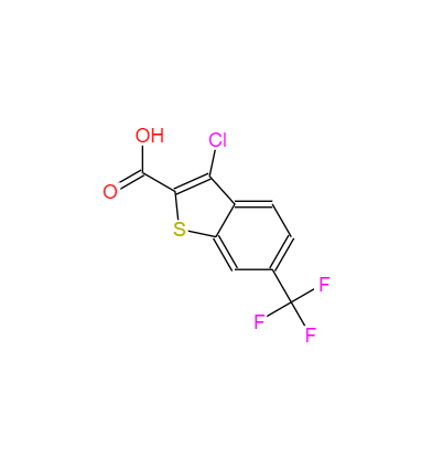  CAS： 923849-73-4，英文名稱：3-Chloro-6-(trifluoromethyl)-1-benzothiophene-2-carboxylic acid