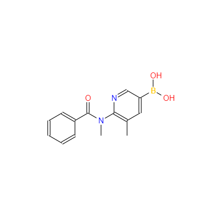  CAS： 446299-81-6，中文名稱： (5-甲基-6-(N-甲基苯甲酰氨基)吡啶-3-基)硼酸 英文名稱：Ozenoxacin intermediate