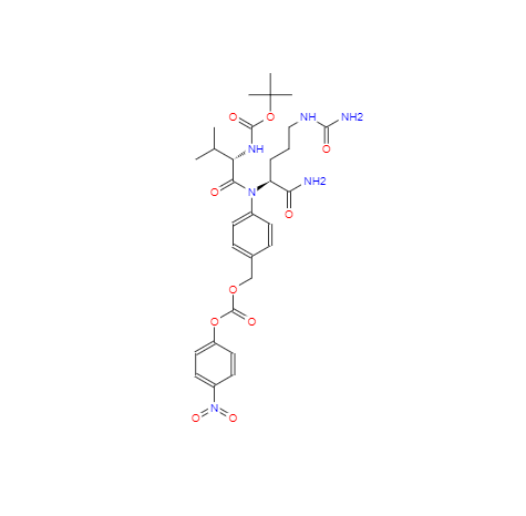 CAS： 870487-10-8，英文名稱：Boc-Val-Cit-PAB-PNP 