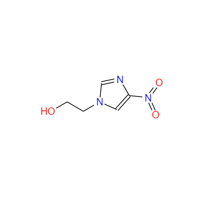 CAS： 5006-69-9，中文名稱： 甲硝唑雜質03 英文名稱：2-(4-nitro-1H-imidazol-1-yl)ethan-1-ol 