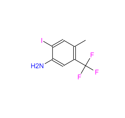 CAS： 872624-68-5，英文名稱：2-Iodo-4-methyl-5-trifluoromethyl-phenylamine 