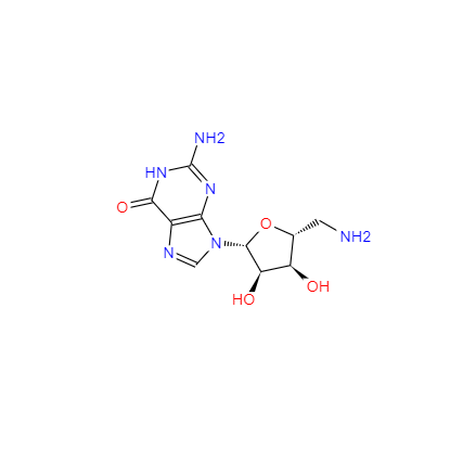  CAS： 4099-84-7，中文名稱： 5'-氨基-5'-脫氧鳥苷 英文名稱：5'-Amino-5'-deoxyguanosine