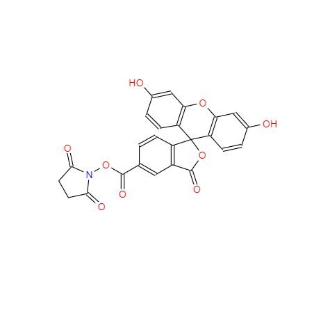 CAS： 92557-80-7，中文名稱： 5-羧基熒光素琥珀酰亞胺酯 英文名稱：5-CarboxyfluoresceinN-succinimidylester 