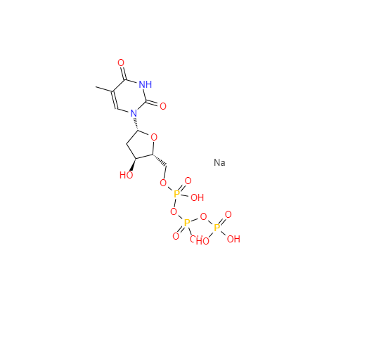 CAS： 27821-54-1，中文名稱： 胸苷-5'-三磷酸三鈉鹽 英文名稱：Thymidine 5'-(trisodium hydrogen triphosphate) 