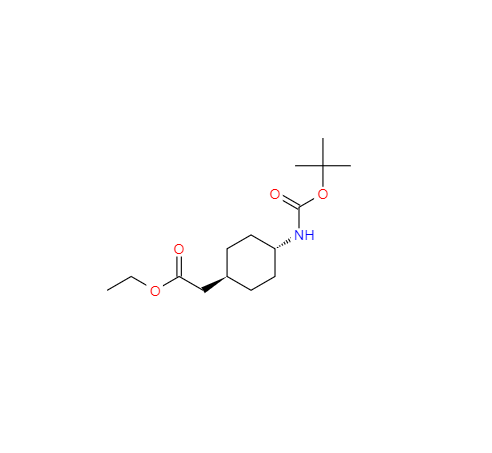 CAS： 946598-34-1，英文名稱：Ethyl2-(trans-4-((tert-butoxycarbonyl)amino)cyclohexyl)acetate 