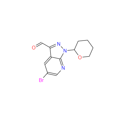 CAS：1314734-59-2，英文名稱：5-Bromo-1-(tetrahydro-2H-pyran-2-yl)-1H-pyrazolo[3,4-b]pyridine-3-carbaldehyde