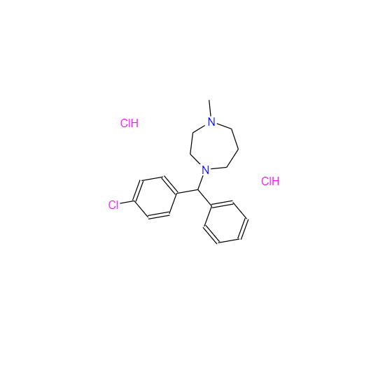 CAS： 1982-36-1，中文名稱： 鹽酸高氯環(huán)嗪 英文名稱：Homochlorcyclizine dihydrochloride 