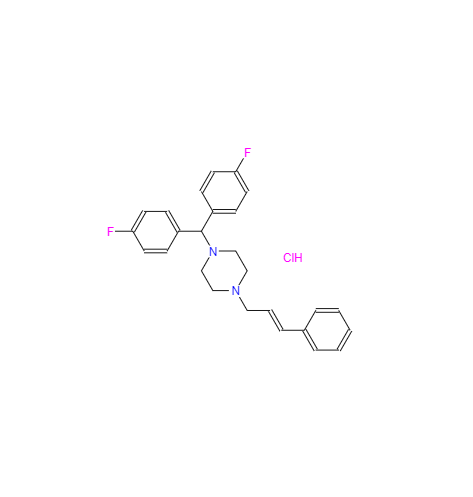 CAS： 53114-47-9，中文名稱： (Z)-1-[二(4-氟苯基)甲基]-4-(肉桂基)哌嗪鹽酸鹽