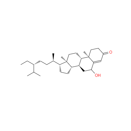  CAS： 36450-02-9，中文名稱： 6β-羥基豆甾-4-烯-3-酮 英文名稱：6β-Hydroxystigmast-4-en-3-one