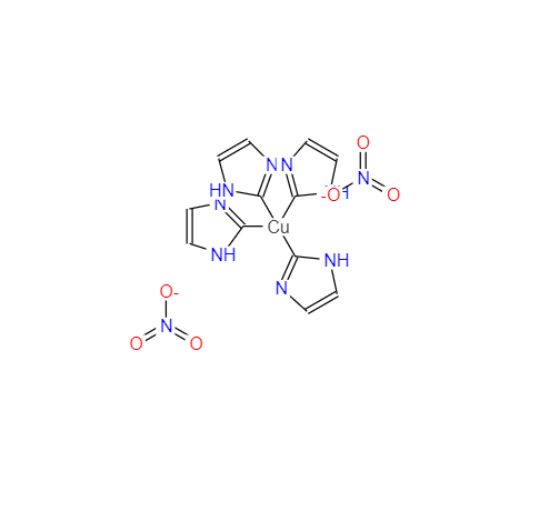 CAS： 33790-63-5，中文名稱： 四(咪唑基)銅(II)二硝酸鹽 英文名稱：tetrakis(imidazolyl)copper(II) dinitrate 