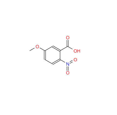 CAS： 1882-69-5，中文名稱： 2-硝基-5-甲氧基苯甲酸 英文名稱：5-Methoxy-2-nitrobenzoic acid 