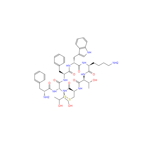 CAS： 83150-76-9，中文名稱： 醋酸奧曲肽 英文名稱：Octreotide Acetate 