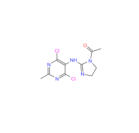CAS： 75438-54-9，英文名稱：4,6-dichloro-2-methyl-5-(1-actyl-2-imidazoline-2yl)-amino pyrimidine 