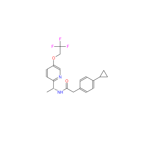 CAS： 953778-63-7，中文名稱： 2(4-環(huán)丙基苯基)-N[(1R)- 1 -[5 -(2,2,2-三氟乙氧基)吡啶-2-基]乙基]乙酰胺