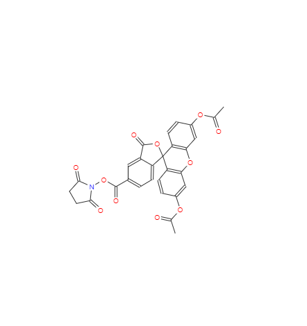 CAS： 150347-59-4，中文名稱： 5(6)-羧基二乙酸熒光素琥珀酰亞胺酯 英文名稱：CFSE 