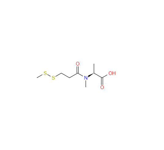 CAS： 138148-62-6，英文名稱：N-methyl-N-[(3-methyldithio)-1-oxopropyl]-L-alanine 