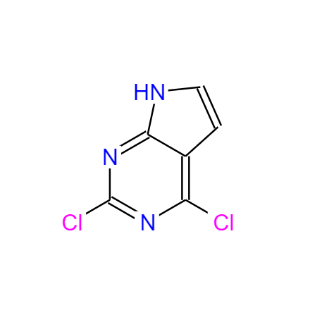 CAS：90213-66-4，2,4-二氯吡咯并嘧啶 ，英文名稱：2,4-Dichloro-7H-pyrrolo[2,3-d]pyriMidine 