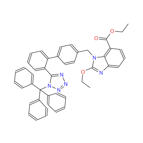 CAS：856414-35-2，坎地沙坦氮三苯甲基乙酯，N-Trityl Candesartan Ethyl Ester 