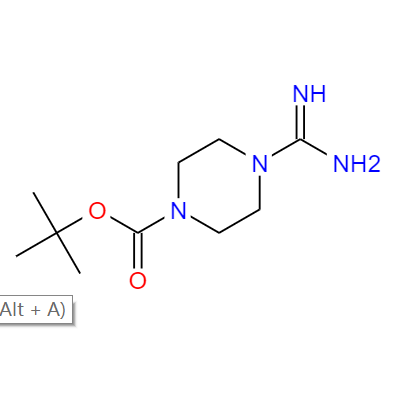 CAS：153836-14-7，中文名稱：4-甲脒基哌嗪-1-甲酸叔丁酯，英文名稱：TERT-BUTYL 4-CARBAMIMIDOYLPIPERAZINE-1-CARBOXYLATE 