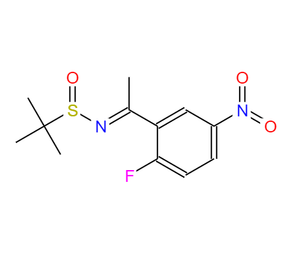 CAS：1075230-62-4，中文名稱：N(E),S(R)]-N-(1-(2-氟-5-硝基苯)亞乙基)-2-甲基丙烷-2-亞磺酰胺
