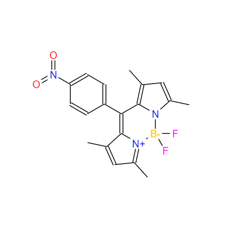 CAS：321895-92-5，中文名稱：8-(4-硝基苯基)氟硼吡咯 ，英文名稱：8-(4-Nitrophenyl) Bodipy 