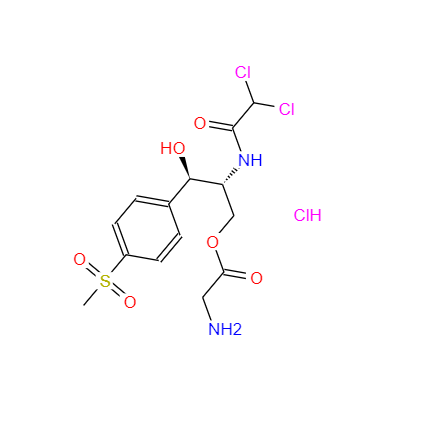 cas：2611-61-2 ，甲砜霉素甘氨酸酯鹽酸鹽