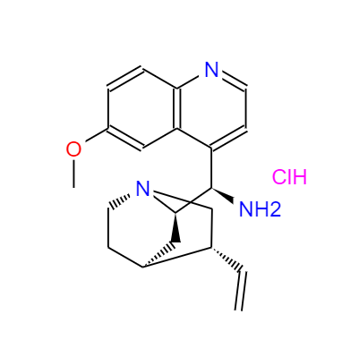 CAS：1391506-12-9，中文名稱：(9R)-6'-甲氧基奎寧-9-胺三鹽酸鹽， 英文名稱：(9R)-6'-Methoxy-cinchonan-9-amineTrihydrochloride 