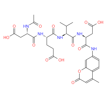 CAS：169332-61-0，中文名稱：N-乙?；?Asp-Glu-Val-Asp-7-酰胺基-4-甲基香豆素 