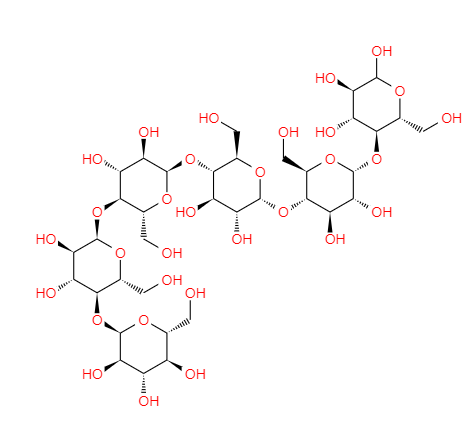 CAS：34620-77-4，中文名稱：麥芽六糖， 英文名稱：Maltohexaose 