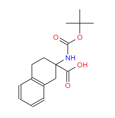 CAS：98569-12-1，中文名稱：N-Boc-2-氨基萘-2-羧酸 ，英文名稱：N-Boc-2-aminotetralin-2-carboxylicacid 