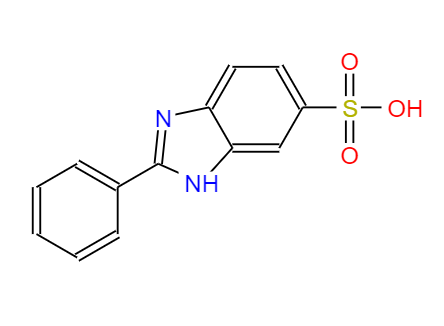 CAS：27503-81-7，中文名稱：2-苯基苯并咪唑-5-磺酸， 英文名稱：2-phenylbenzimidazol-5-sulfonic acid 