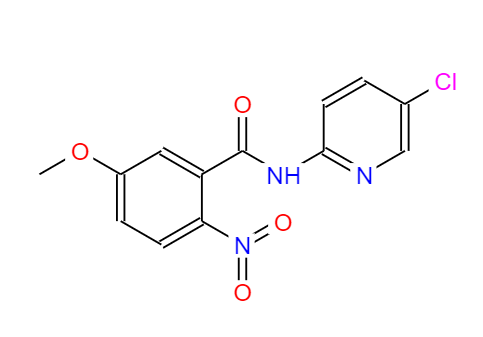 CAS：280773-16-2,中文名稱：N-(5-氯吡啶-2-基)-5-甲氧基-2-硝基苯甲酰胺  