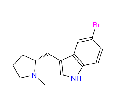 CAS：143322-57-0,中文名稱：(R)-5-溴-3-(1-甲基-2-吡咯烷基甲基)-1H-吲哚 