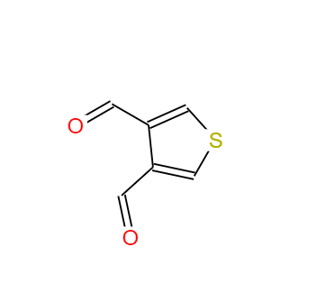 CAS：1073-31-0，中文名稱：噻吩-3,4-二甲醛 ，英文名稱：Thiophene-3,4-dicarbaldehyde 