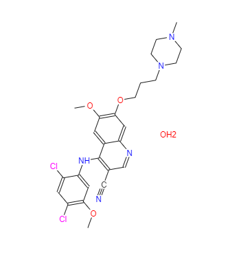  CAS：918639-08-4，中文名稱：博舒替尼一水化合物 ，英文名稱：Bosutinib Monohydrate